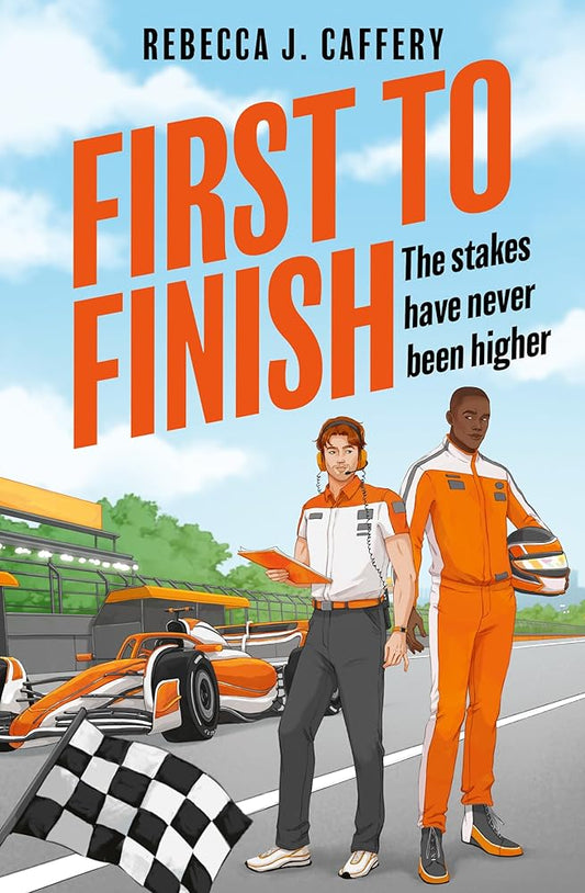 First to Finish: A queer F1 romance for fans of spicy forced proximity romcoms and formula 1 in 2025! (Pole Position) (Book 2) cover image