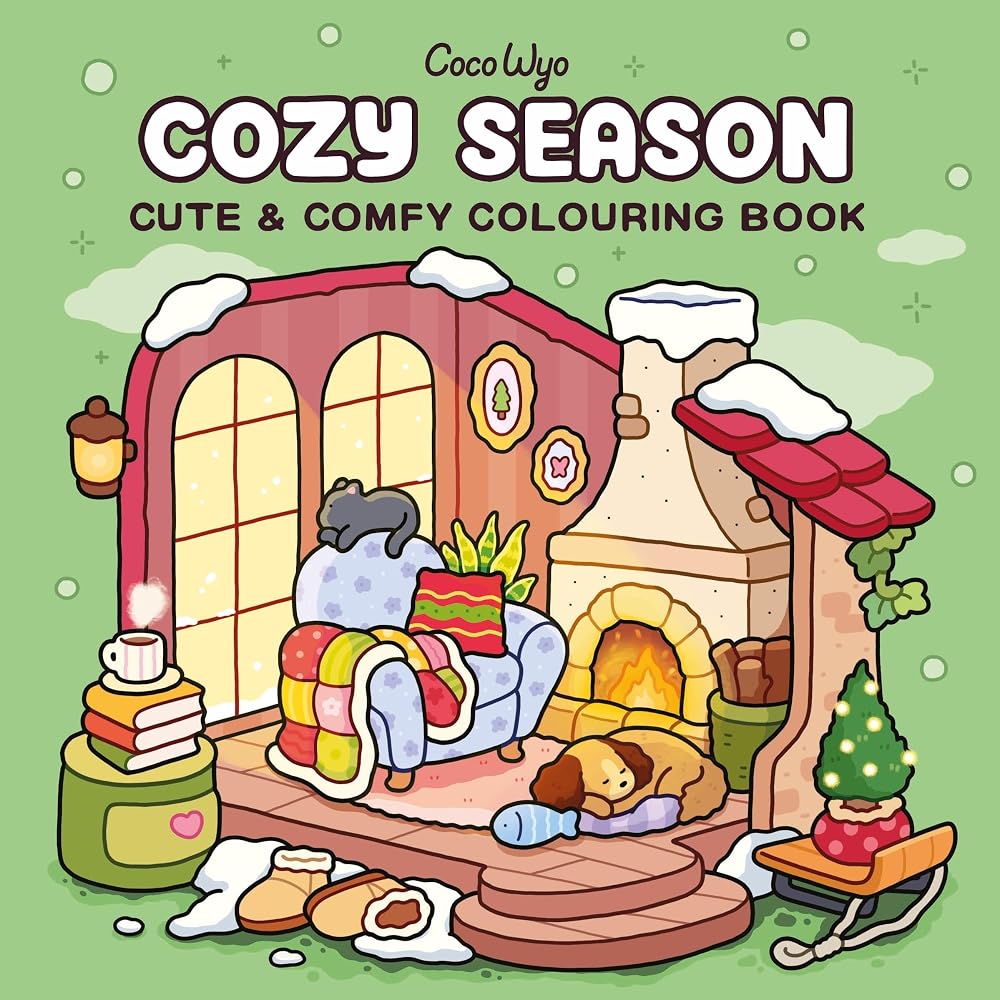 Cozy Season: A cute and comfy colouring book, perfect for relaxing and unwinding cover image