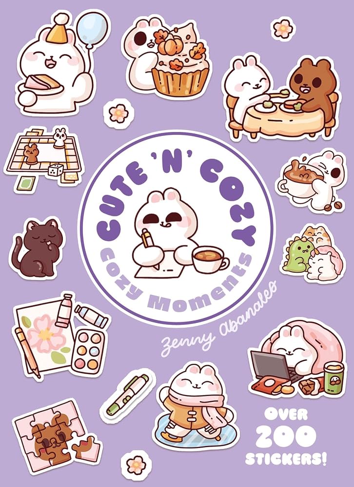 Cozy Moments: A Cute 'n' Cozy Little Sticker Book cover image