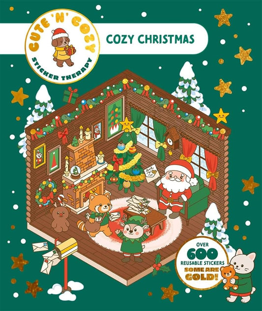 Cute 'n' Cozy Sticker Therapy: Cozy Christmas: Over 500 Reusable Stickers! cover image