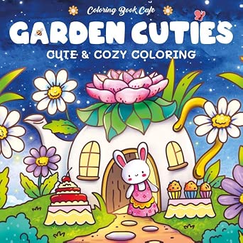 Garden cuties: Cute & cozy coloring cover image