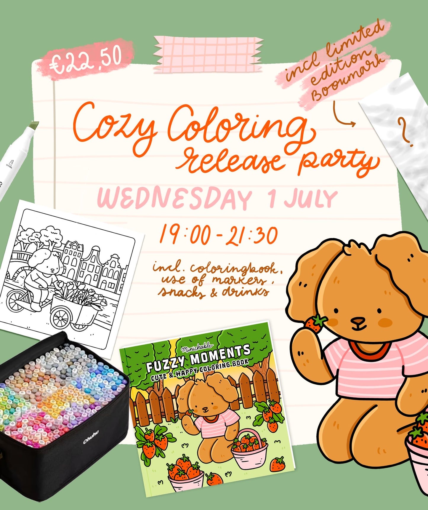 Ticket | Minichable Cozy Coloring Book release | Wednesday 1 July | 19:00